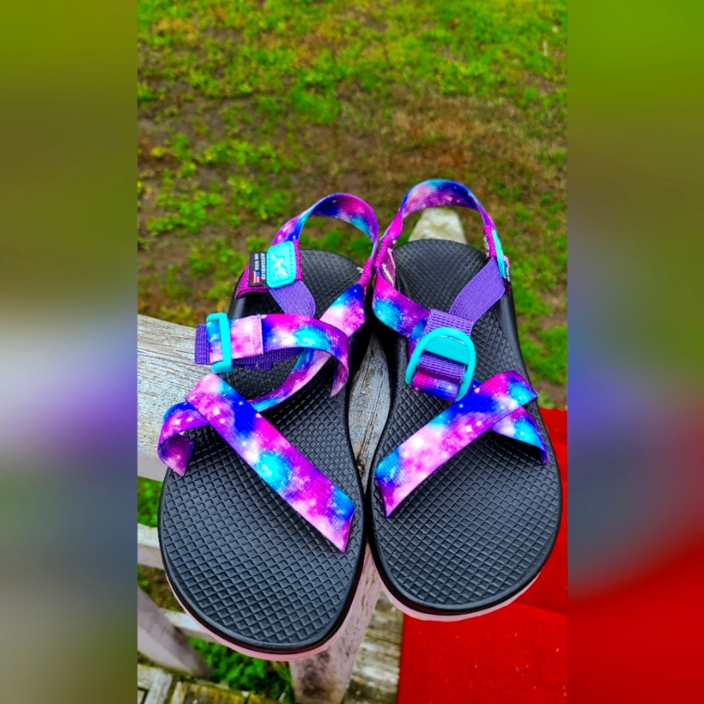 Chaco Z/1 Size 6 Customized Sandles Galaxy colors